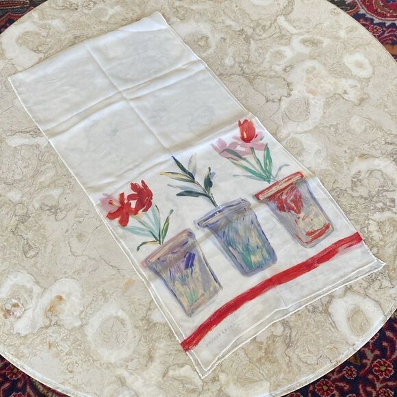 Laura Ashley Light Floral Rectangular Scarf - Picture 3 of 6